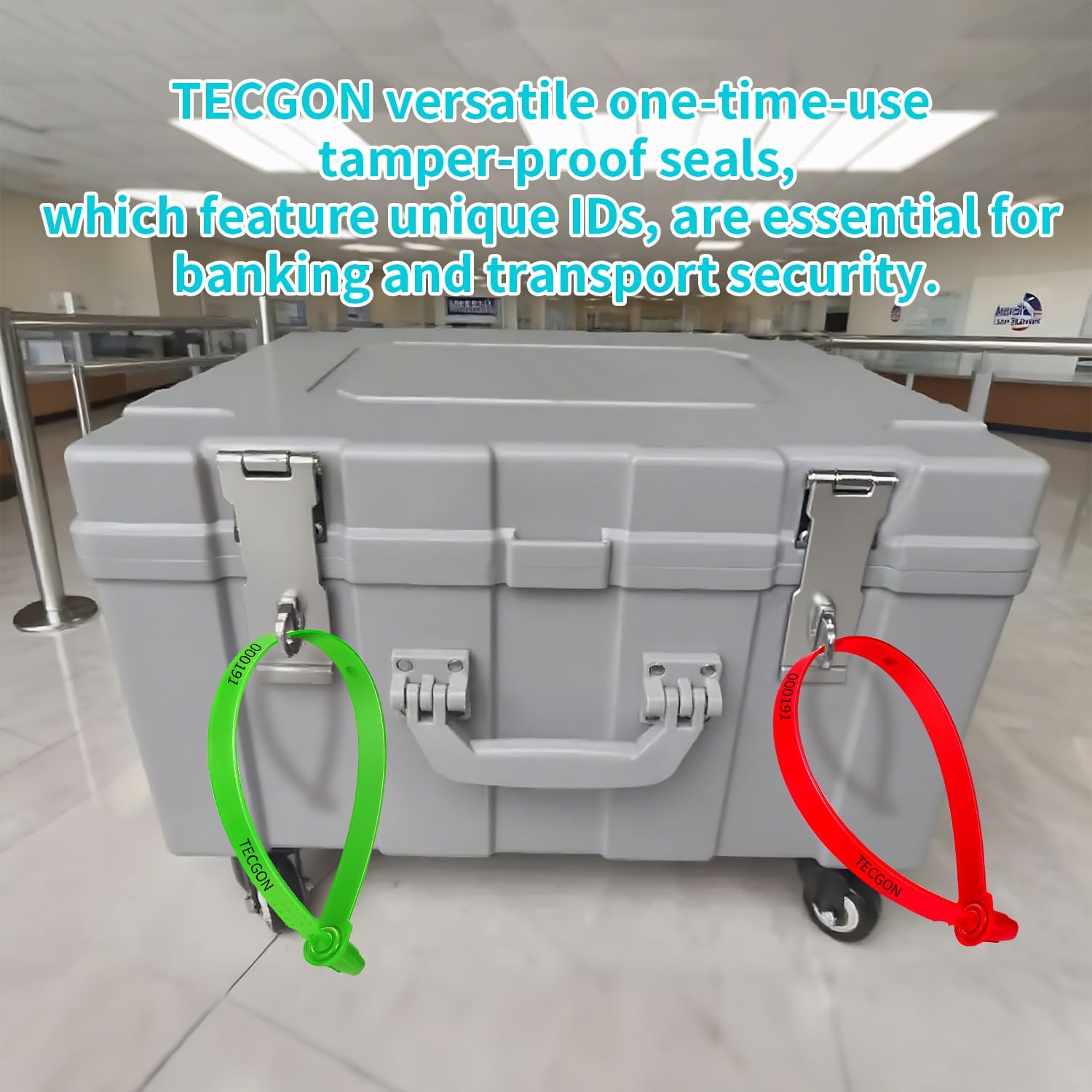 1000 Pack Plastic Tamper Seals Fire Extinguisher Tags Security Tags Seals Safety Numbered Zip Ties Labels Safety Disposable Self Locking Signage 9.84 inch Length