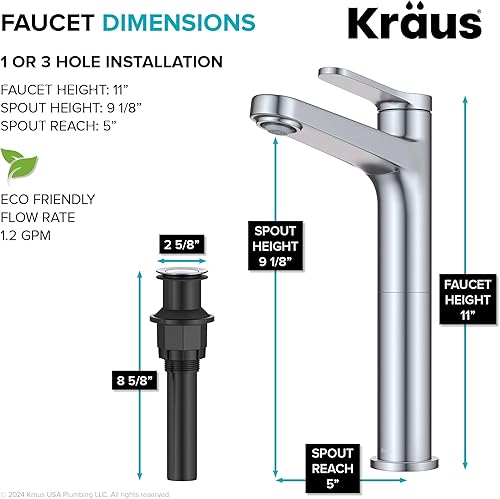 Miniatura 95 de KRAUS Indy - Grifo de baño con sensor sin contacto con caja de control y mezclador de temperatura en acero inoxidable sin manchas, KSB-10001SFS