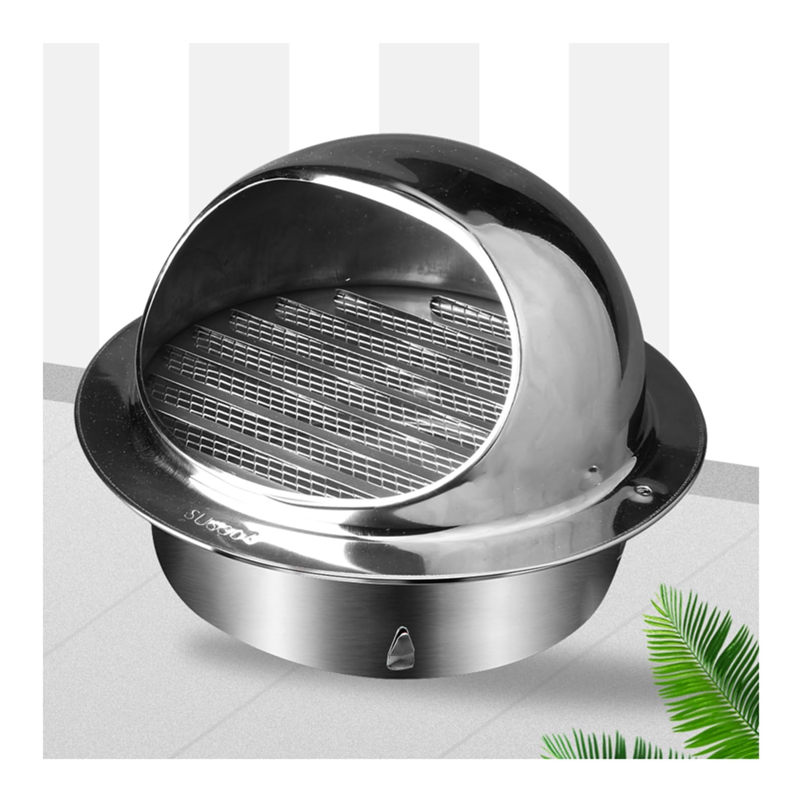 EJGMCNSGB Stainless Steel Air Outlet Vents,304 Stainless Steel Wall Vent Outlet, Round Vent Cover External Extractor Wall Dryer Vent Cap,Suit For Home Or Industrial Applications,110mm/4.33in