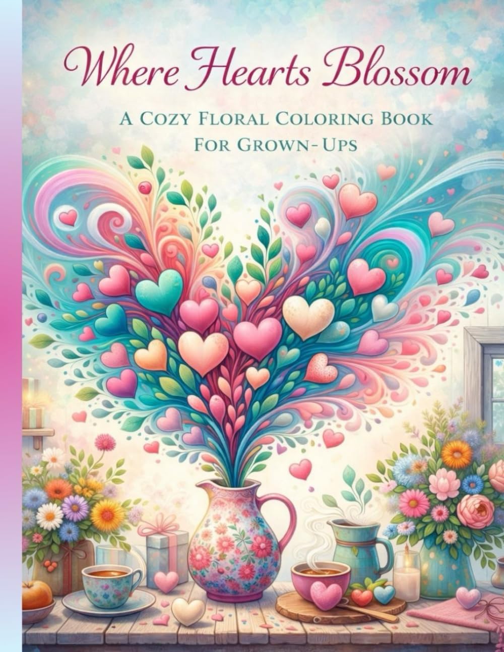 Where Hearts Blossom: A Cozy Floral Coloring Book for Relaxation, Creativity & Calm Moments