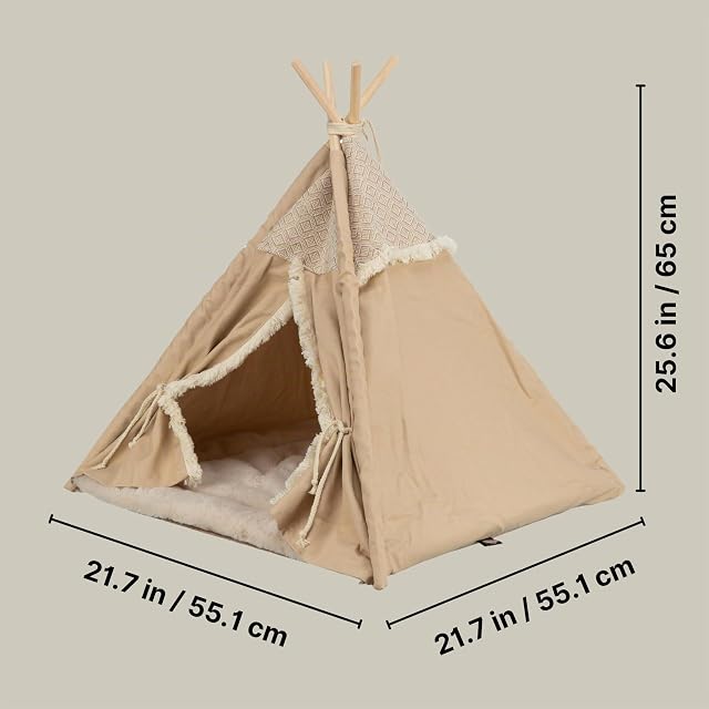 Foto 7 de 8 de Trixie Tipi Boho, Beige, 55 × 65 × 55 cm