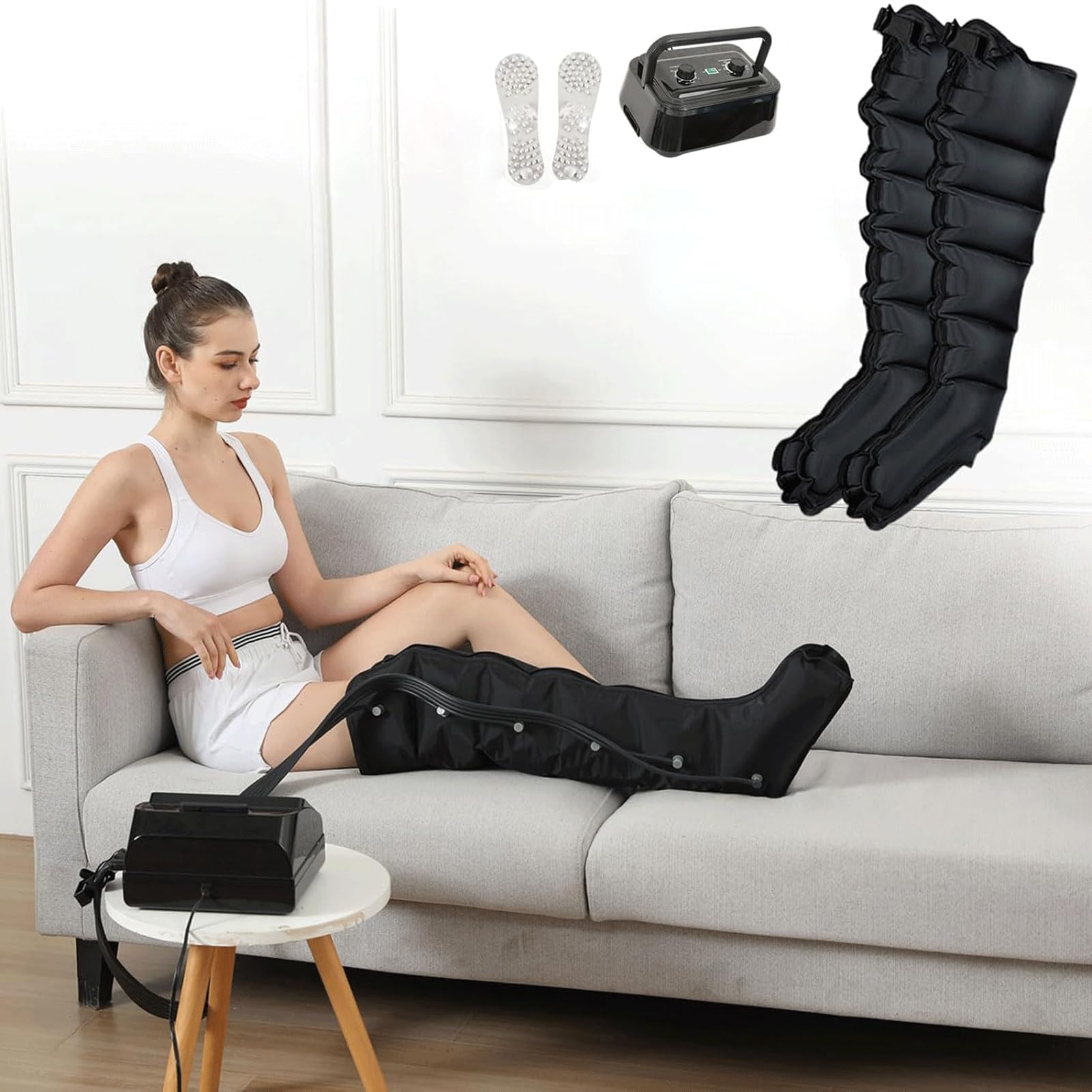 SXSLTSA Leg Massager For Pain And Circulation, Lymphatic Drainage Massager, Lipedema Legs Treatment, Recovery Boots, Lymphatic Drainage Massager Legs