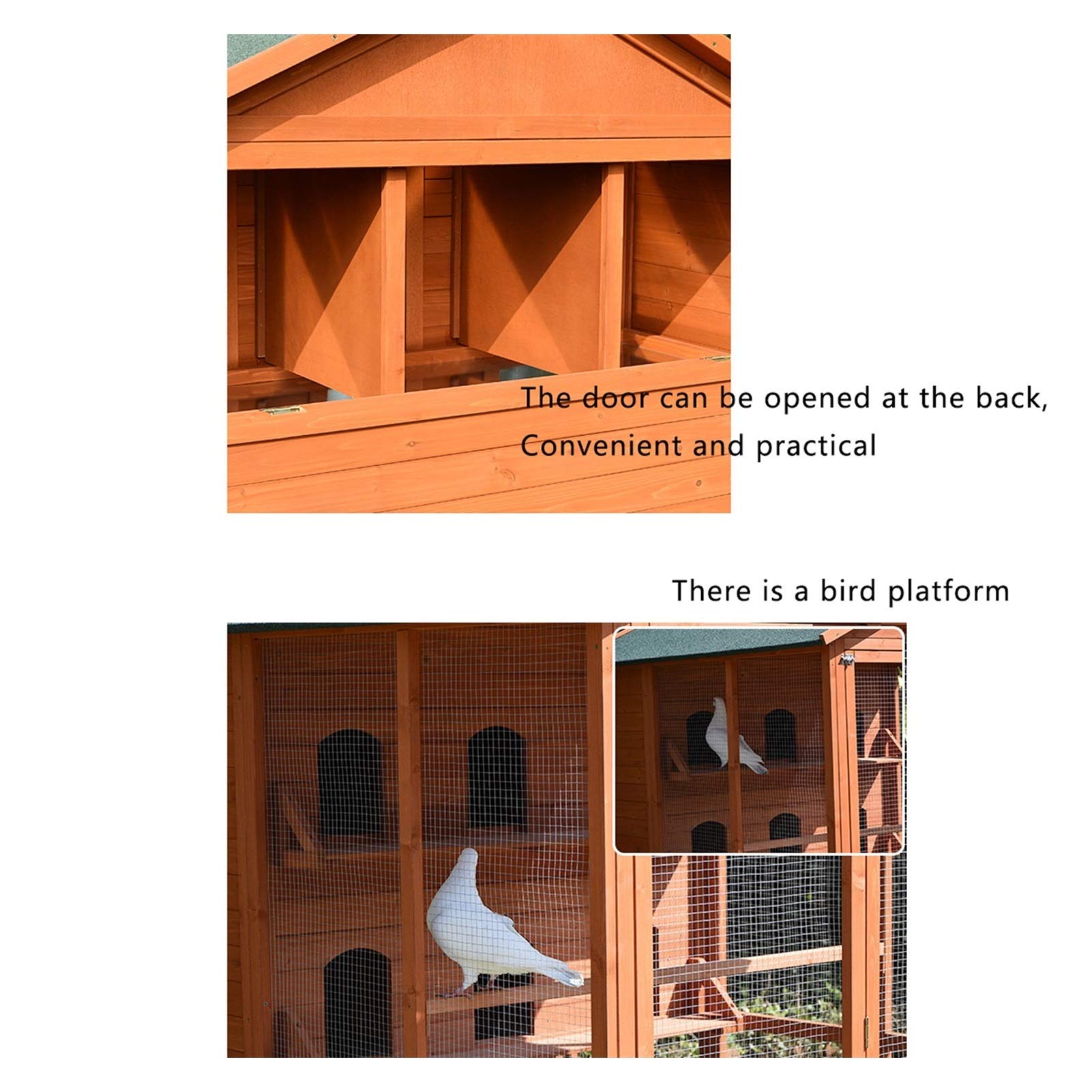 Gabbia per Uccelli e Pappagalli Grande Casa Piccione All'aperto Capannone Bird Cage Grande Terrazza Garden Villa per Canarini, Cocorite e Uccelli Esotici