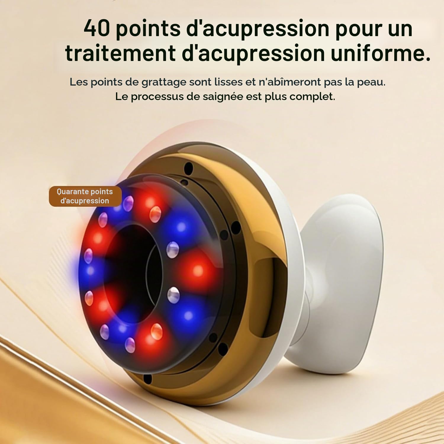 Appareil De Massage 4-En-1 Contre La Cellulite,Masseur Anti Cellulite électrique à Ventouse,9 Niveaux De Chauffage,9 Niveaux D'aspiration,Raffermissement Pour Visage,Ventre,Jambes,Bras (A)