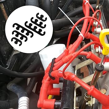 Engine Parts Organizer Sell Universal Pack 12 8mm Car Spark Plug Wire Separator Organizer Clamp Blue I2930397 Plug Wire Separators