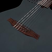 Vista 2 de Godin Guitarra eléctrica de cuerpo hueco de 6 cuerdas, derecha, azul Arctik (052387)