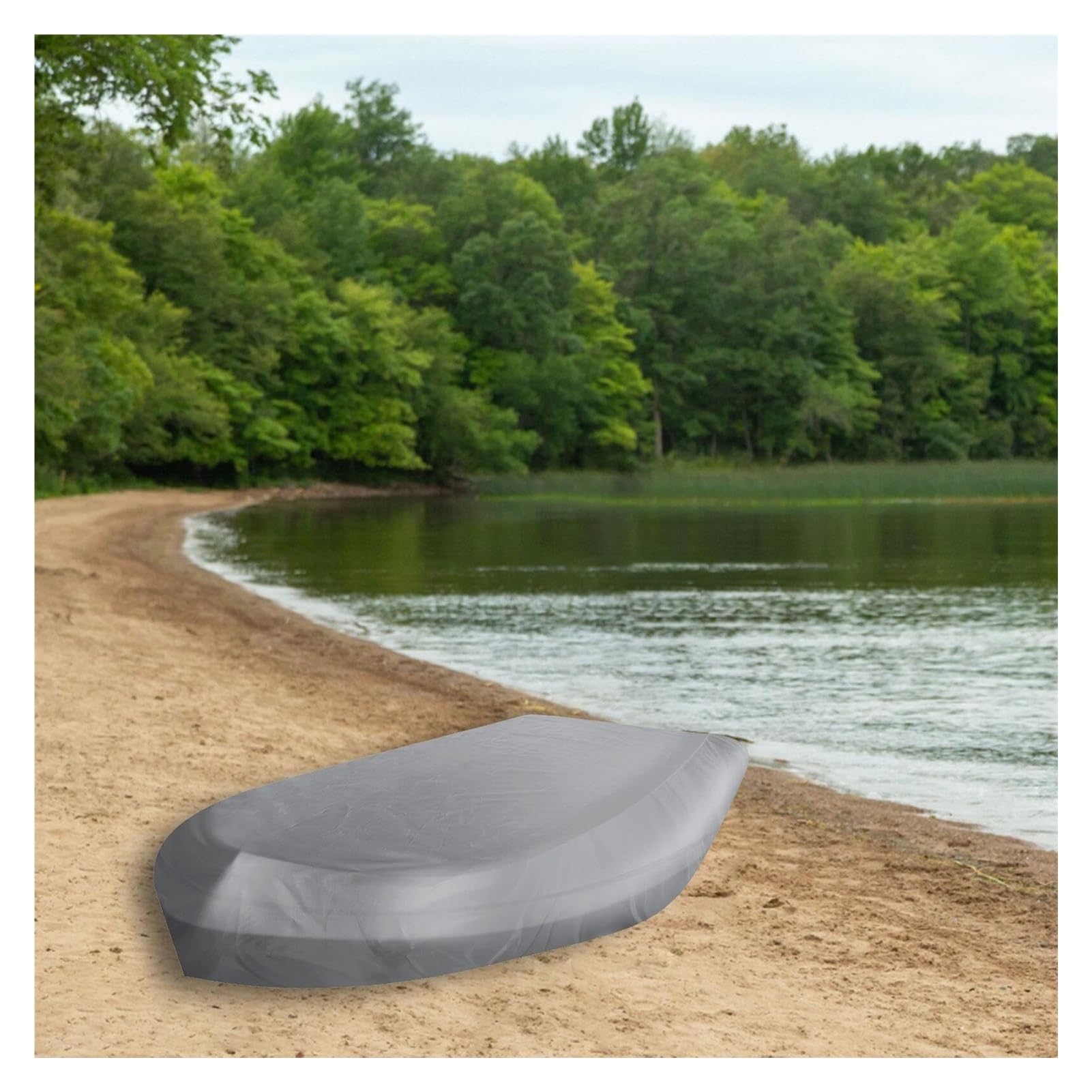210D Schlauchboot-Abdeckung, große UV-wasserdichte Abdeckung, strapazierfähiges Marine-Qualitätsgewebe, wasserdichte vergrößerte Bootsabdeckung für Gummiboote(Size:330 * 165 * 46cm)