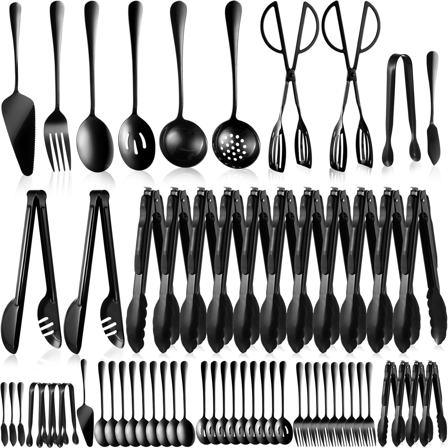 Lallisa 62 Pcs Stainless Steel Serving Utensil Set