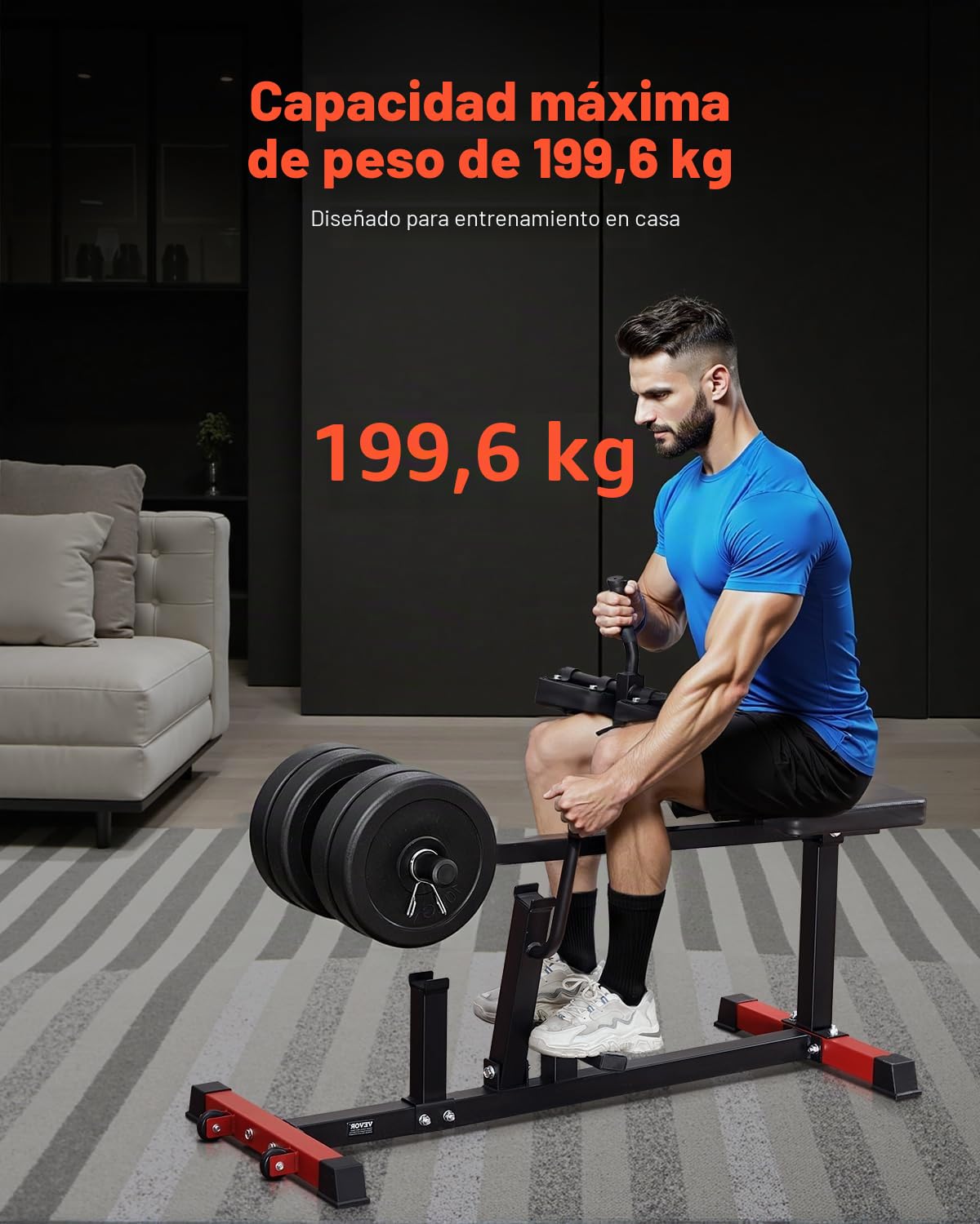 VEVOR Máquina de prensa de piernas, capacidad de 700/550/440 libras, máquinas especiales de piernas para la parte inferior del cuerpo, entrenamiento de fuerza ajustable para prensas de alta intensidad