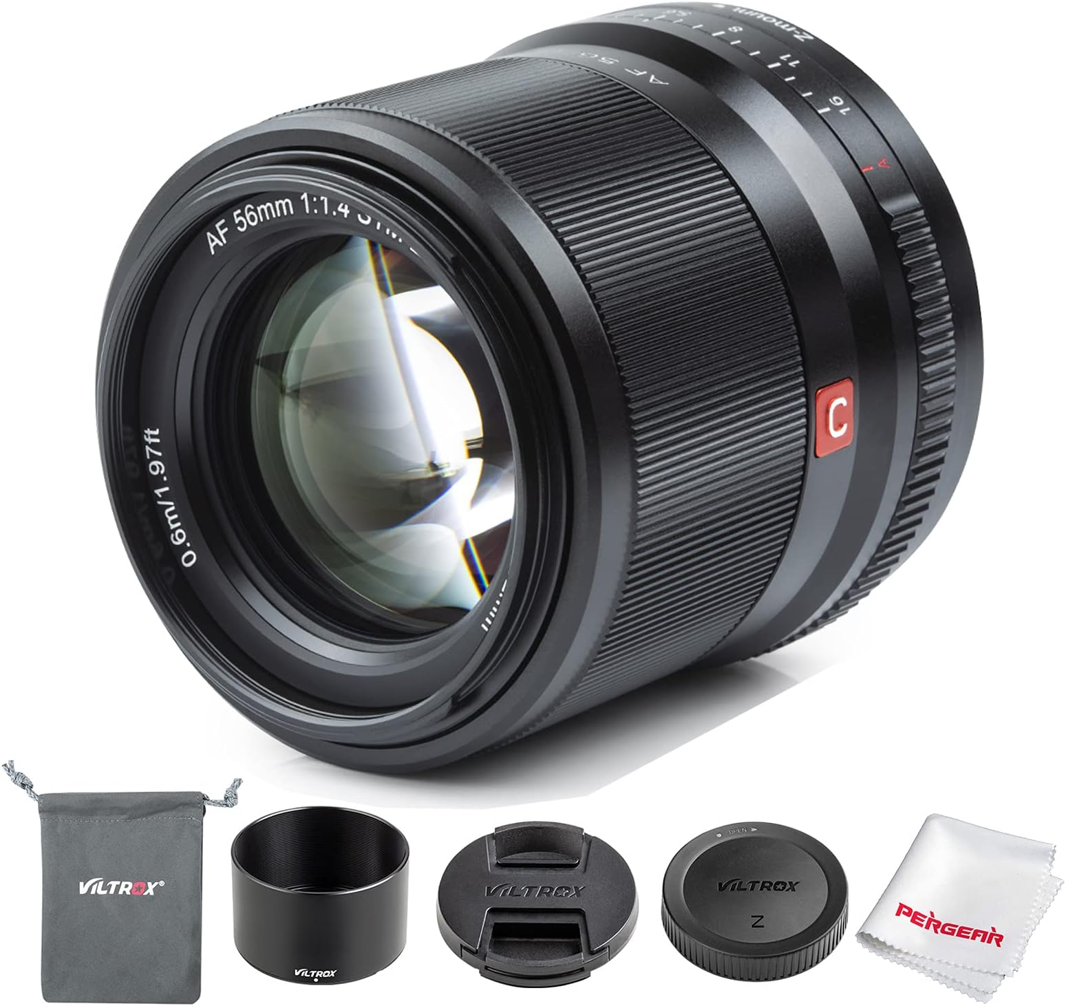 Viltrox 56mm F1.4 Autofocus Lens, Compatible with APS-C Nikon Z-Mount Mirrorless Camera Z fc Z50 Z5 Z6 Z6 II Z7 Z7 II