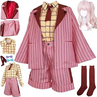 Lmetsky Women Outfit Dress Uniform Pink Halloween Women