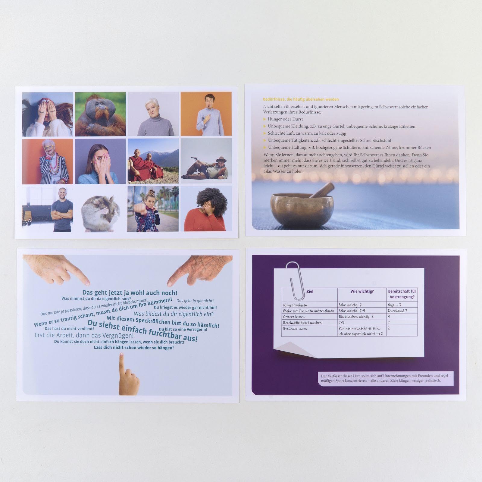 Selbstwert: 75 Therapiekarten. Kartenset mit 75 Karten in stabiler Box, mit 24-seitigem Booklet. Kartenformat 16,5 x 24 cm. (Beltz Therapiekarten)