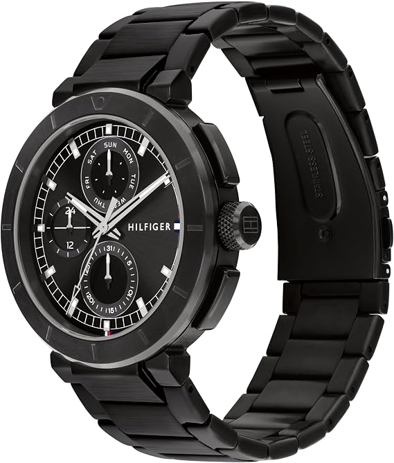 Tommy Hilfiger Analogue Multifunction Quartz Watch for Men with Stainless Steel Bracelet