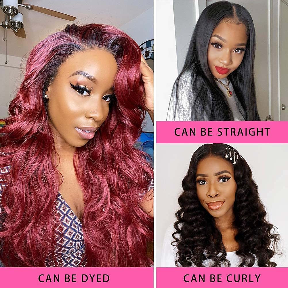 Ali Grace Lace Front Wigs Human Hair, 13x4 Body Wave Wigs HD Lace Pre Plucked Hairline with Baby Hair Brazilian Human Hair Wigs for Black Women（16inch，150% Density,Body Wave Wig