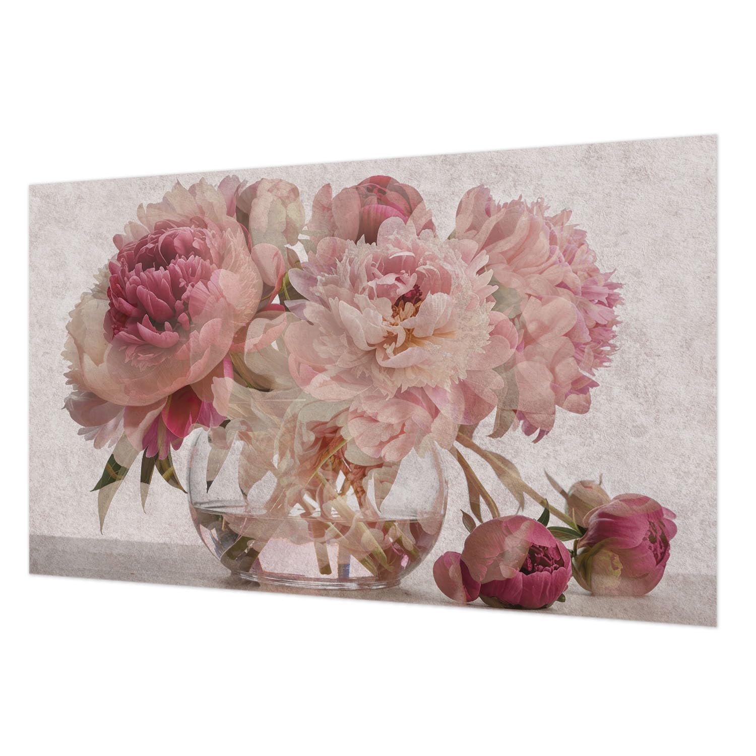 Décor mural intissé 416x254 cm pivoine pour salon et chambre à coucher