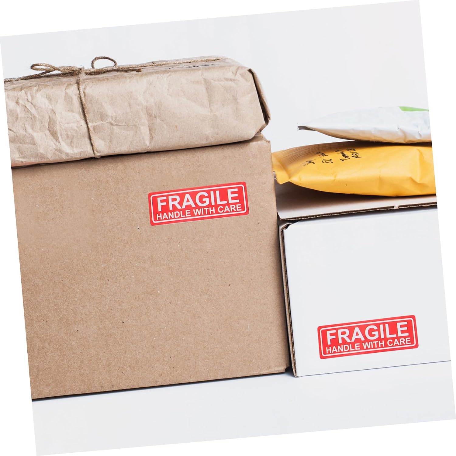 Ciieeo Fragile Stickers Handle with Care Adhesive Warning Labels 25x75mm 120pcs for Shipping Packaging Fragile Glass Shipping Tags with Strong Adhesive