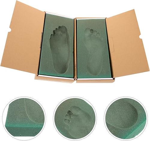 Miniatura 2 de EXCEART Kit de espuma de impresión de pie con caja de almacenamiento para plantillas ortopédicas personalizadas Herramienta de medición de insertos