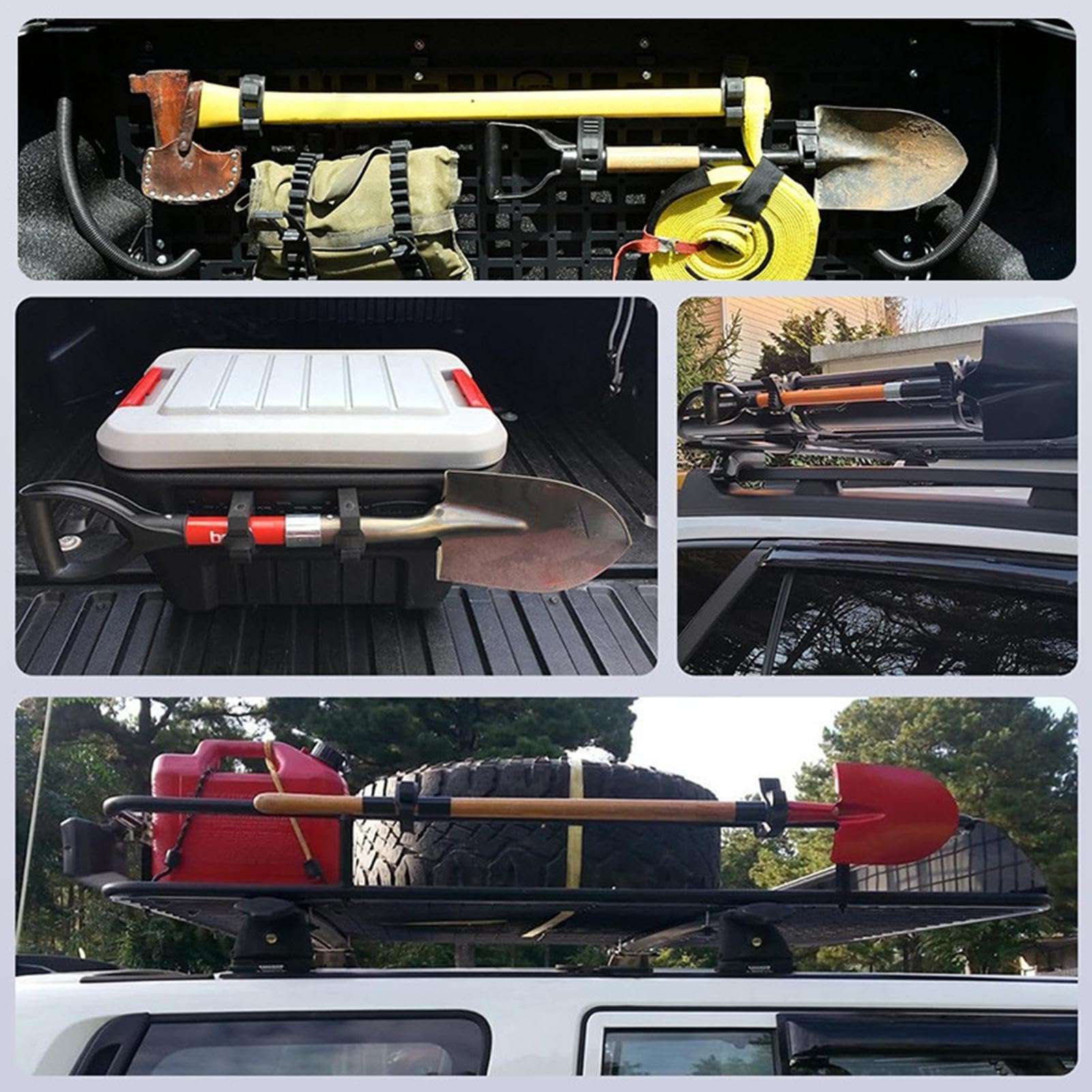 Support De Pelle Avec Pince En Caoutchouc, Support Pour Pelle En Caoutchouc En 2 Pièces, Pinces