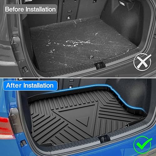 Miniatura 3 de T TGBROS Tapete de carga personalizado para Volkswagen Taos 2022-2023 2024 para todo tipo de clima, forro de carga trasera de elastómero