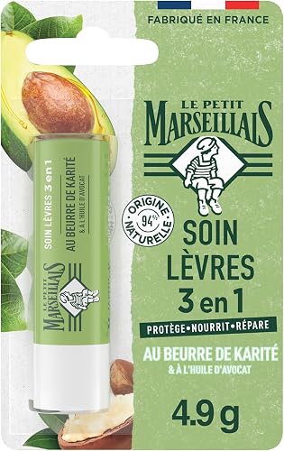 Le Petit Marseillais – Soin Lèvres 3 en 1 Beurre de Karité et Huile d’Avocat (tu
