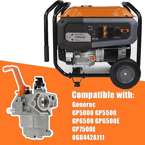 Miniatura 2 de 0J58620157 Carburador apto para Generac GP5000 GP5500 GP6500 GP6500E GP7500E 0G8442A111