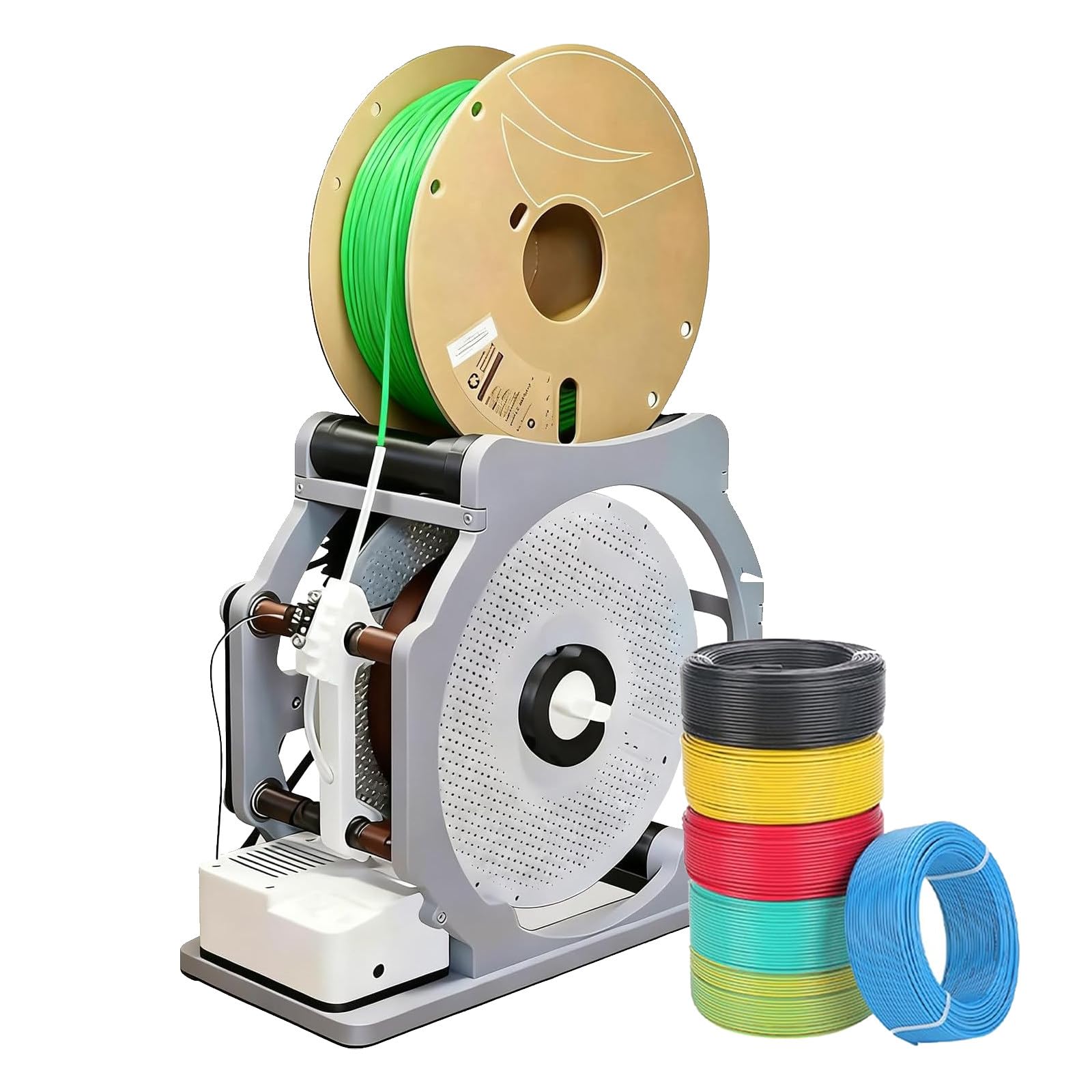 Elektrischer Filamentspulenaufwickler mit Smart Start Stop und einstellbarer Spannung für 3D-Druck