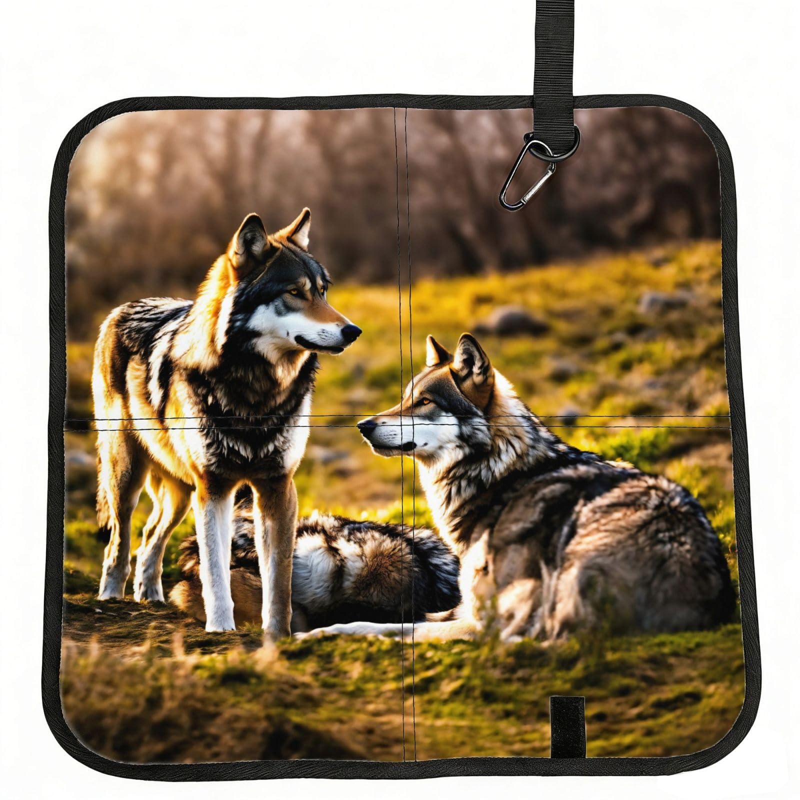 PPHGUT Wolfs Print Foldable Seat Cushion Waterproof Portable Chair Pad Travel Outdoor Picnic Camping