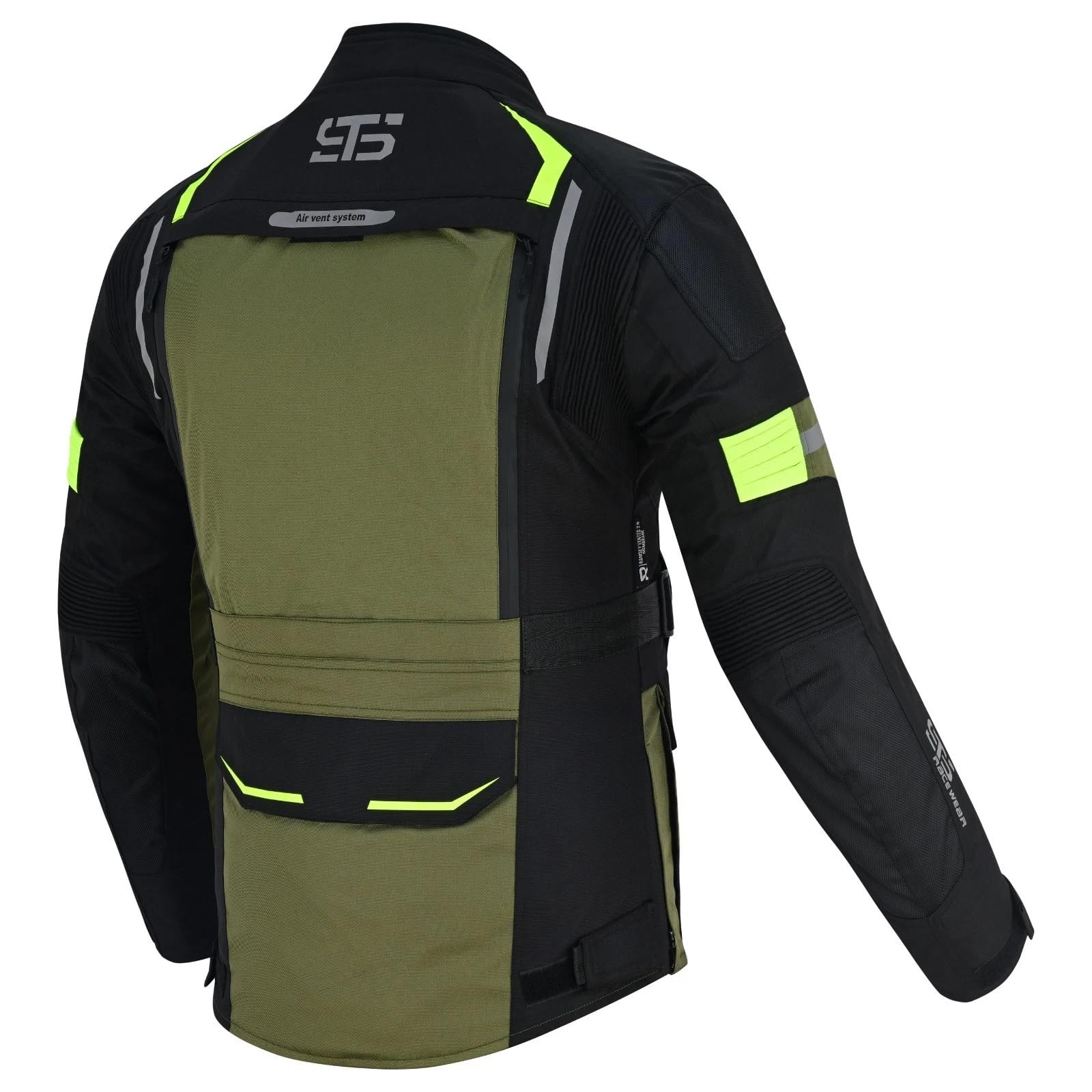 Generico Giacca Moto in Tessuto,ST 838 DRAGON, Waterproof, 3 Strati, 4 Stagioni, Impermeabile, con Protezioni CE