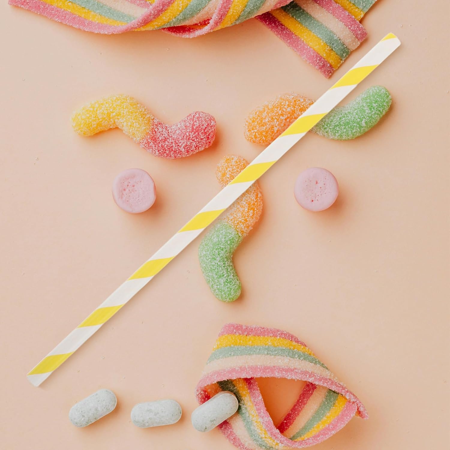 100pcs Cotton Candy Paper Sticks Thick 10x300mm, for Machine Use