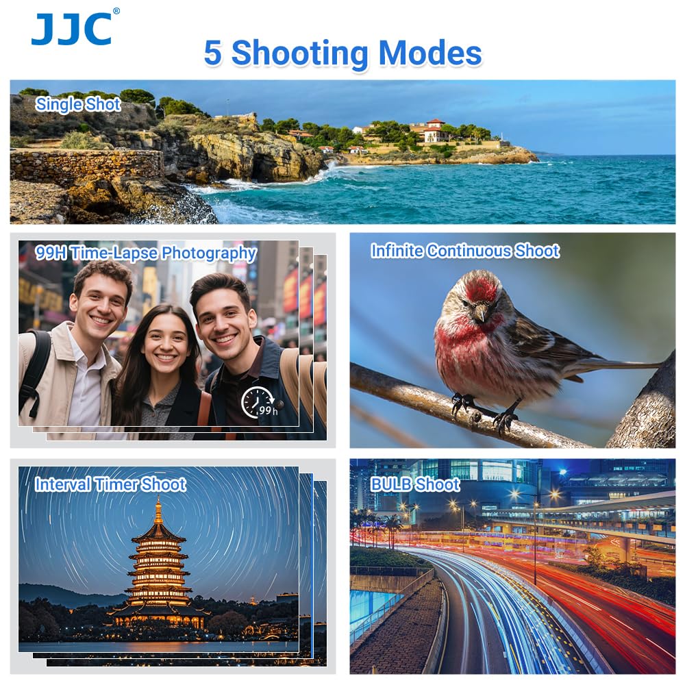 JJC Télécommande de Minuterie avec Trépied Support Pince pour Canon EOS R50V R100 R6 R6II R7 R8 R RP R10 800D 760D 700D 650D 200D 100D 1300D 1200D 1100D 77D 80D 70D G1X G3X G5X Remplacement RS-60E3