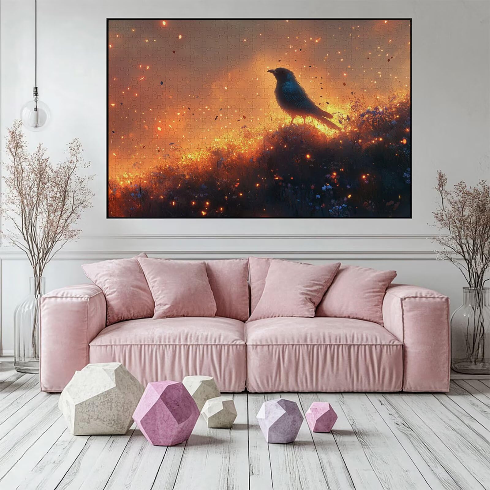 Puzzle 3000 elementów ptak puzzle dla dorosłych kwiaty 122 x 81 cm unikalne rzemiosło klasyczne 3D drewniana układanka do rodzinnych gier biznesowych, układanka zrób to sam do dekoracji ścian domu