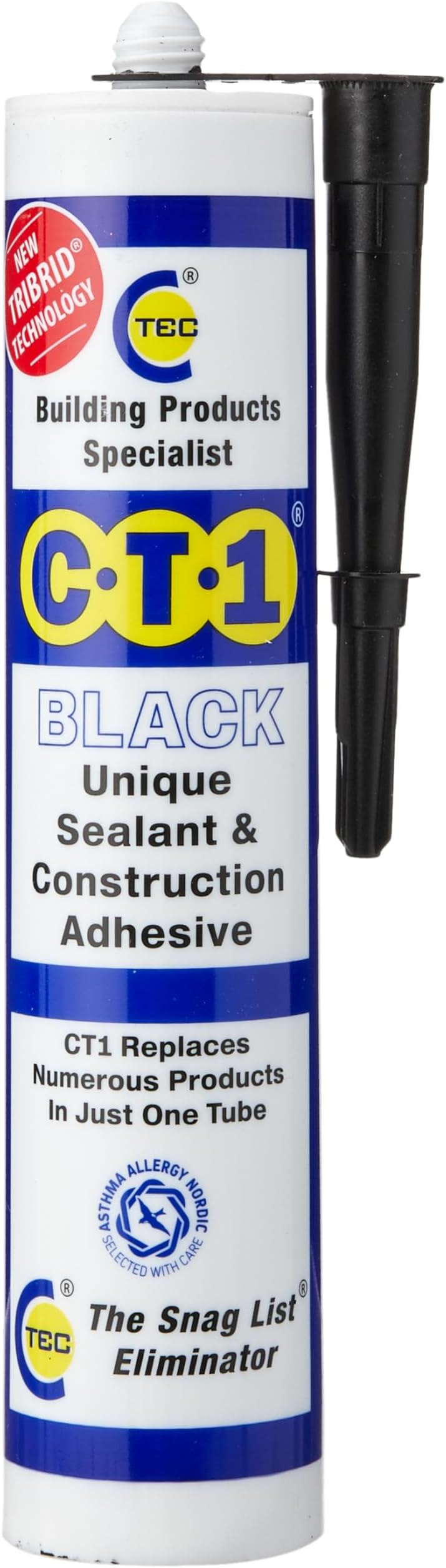 CT1 Black TRIBRID Multi-Purpose Sealant & Adhesive - Bathroom, Shower ...