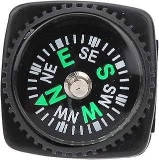 Wristband Compass Umbrella Rope Bracelet Compass Bracelet, Compass Watch Survival Watch Compass Hiking,Small 25Pcs/Pack Black Umbrella Rope Compass, for Watch Chains Survival Tool