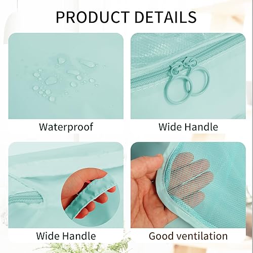 Vista 3 de 7 cubos de embalaje para maletas, bolsas organizadoras de equipaje de viaje, varios tamaños, organizador de embalaje para accesorios de viaje