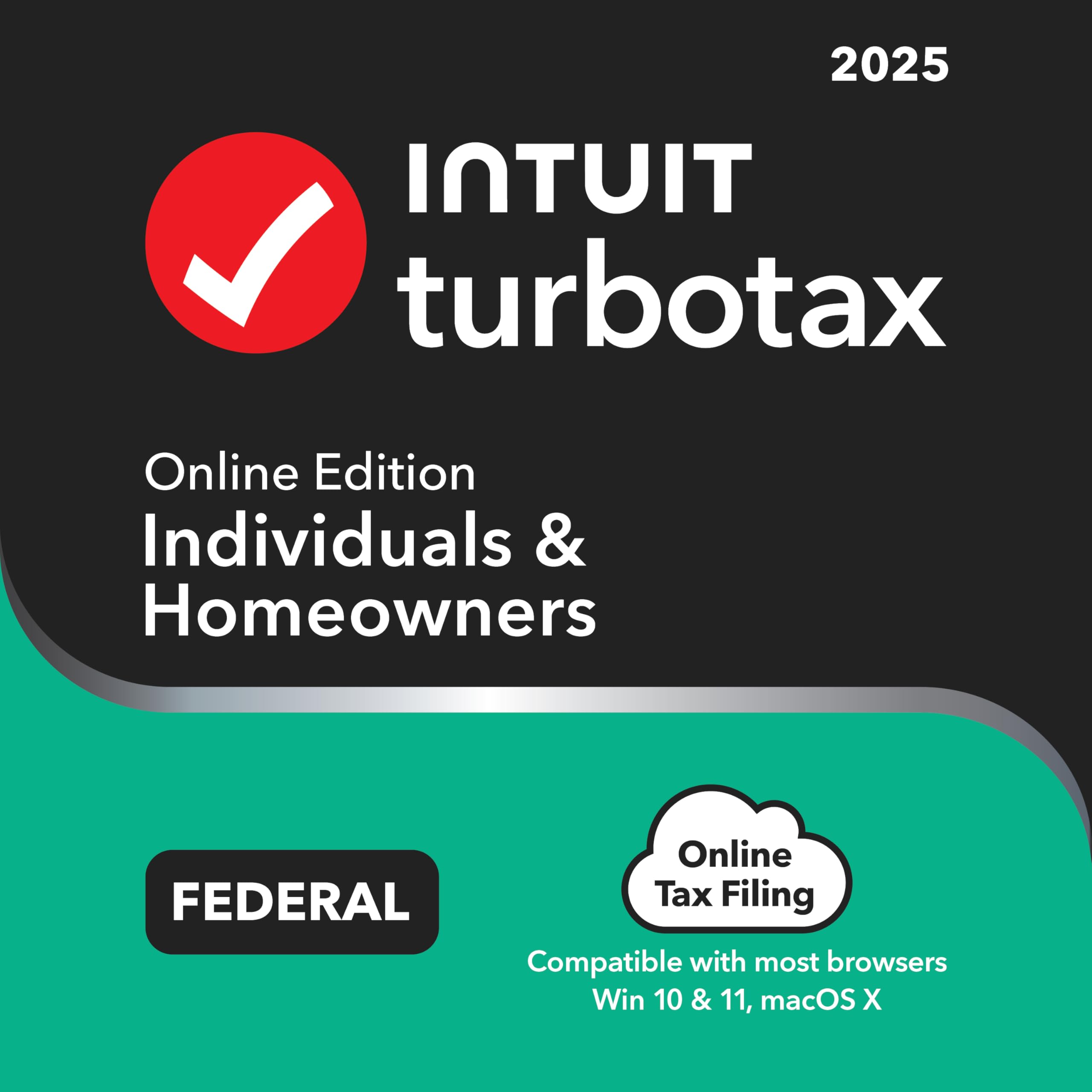 TurboTax Online 2025, Individuals &amp; Homeowners, Federal Tax Return [Online Activation Code]