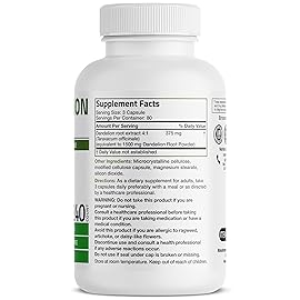 Bronson Dandelion Root High Potency Supplement, Supports Overall Good Health & Well-Being, Traditional Diuretic Herb - Non-GMO, 240 Vegetarian Capsules