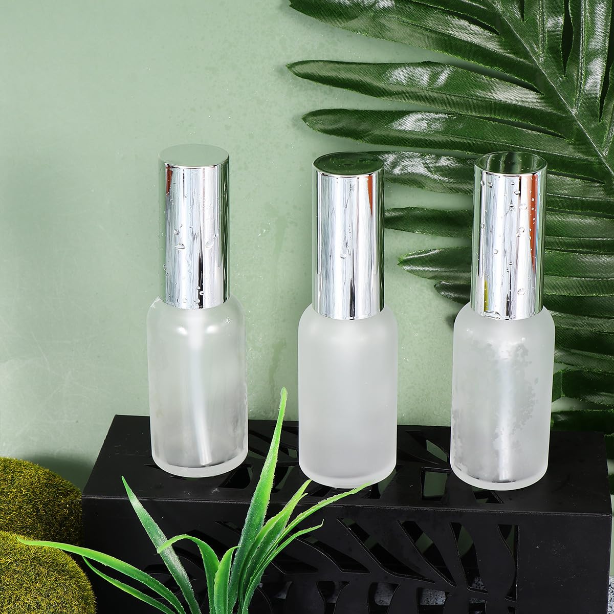 Sprühflasche 30ml aus Glas, Nachfüllbar, 9 Stück, Weiß