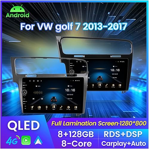 Miniatura 2 de 4G LTE 8G128G Android 11 todo en uno radio de coche multimedia reproductor de video navegación GPS compatible con VW Golf 7 Golf7 2013-2017 Color