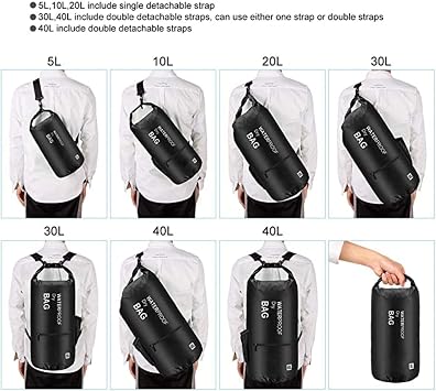 Altatac Waterproof Floating Dry Bag Backpack w/2 Exterior Zip Pocket