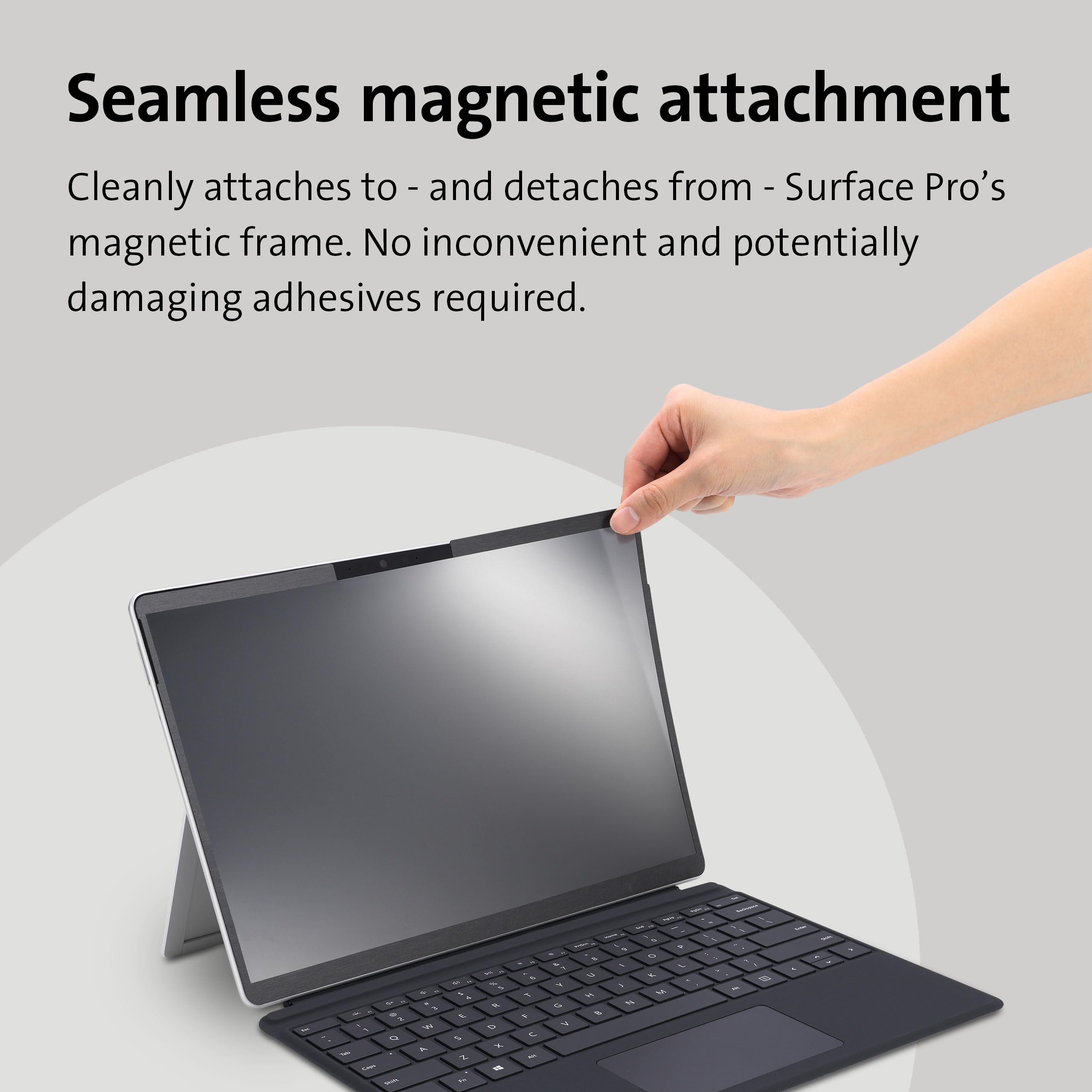 Kensington MagPro Elite Filtro Magnético de Privacidad para Pantallas Microsoft Surface Pro 8 con Reducción de Reflejos y Luz Azul