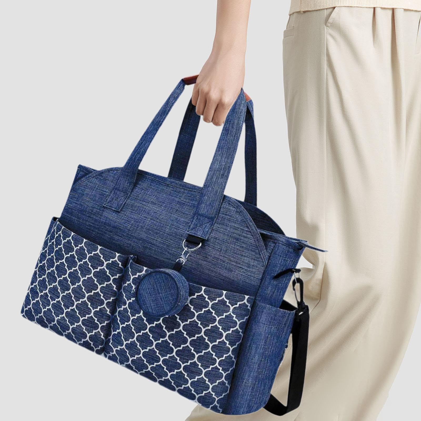Bolsa de pañales sofisticada con Gran Capacidad para organizar pañales, Alimentos, Juguetes, Regalos para Baby Shower, Bolsillo para Toallas, Bolsa de para Viajes, Trabajo y Actividades al