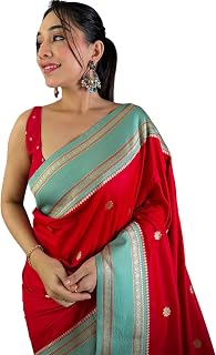 SGF11 Women's Kanjivaram Pure Soft Silk Saree With Unstitched Blouse Piece Price In India