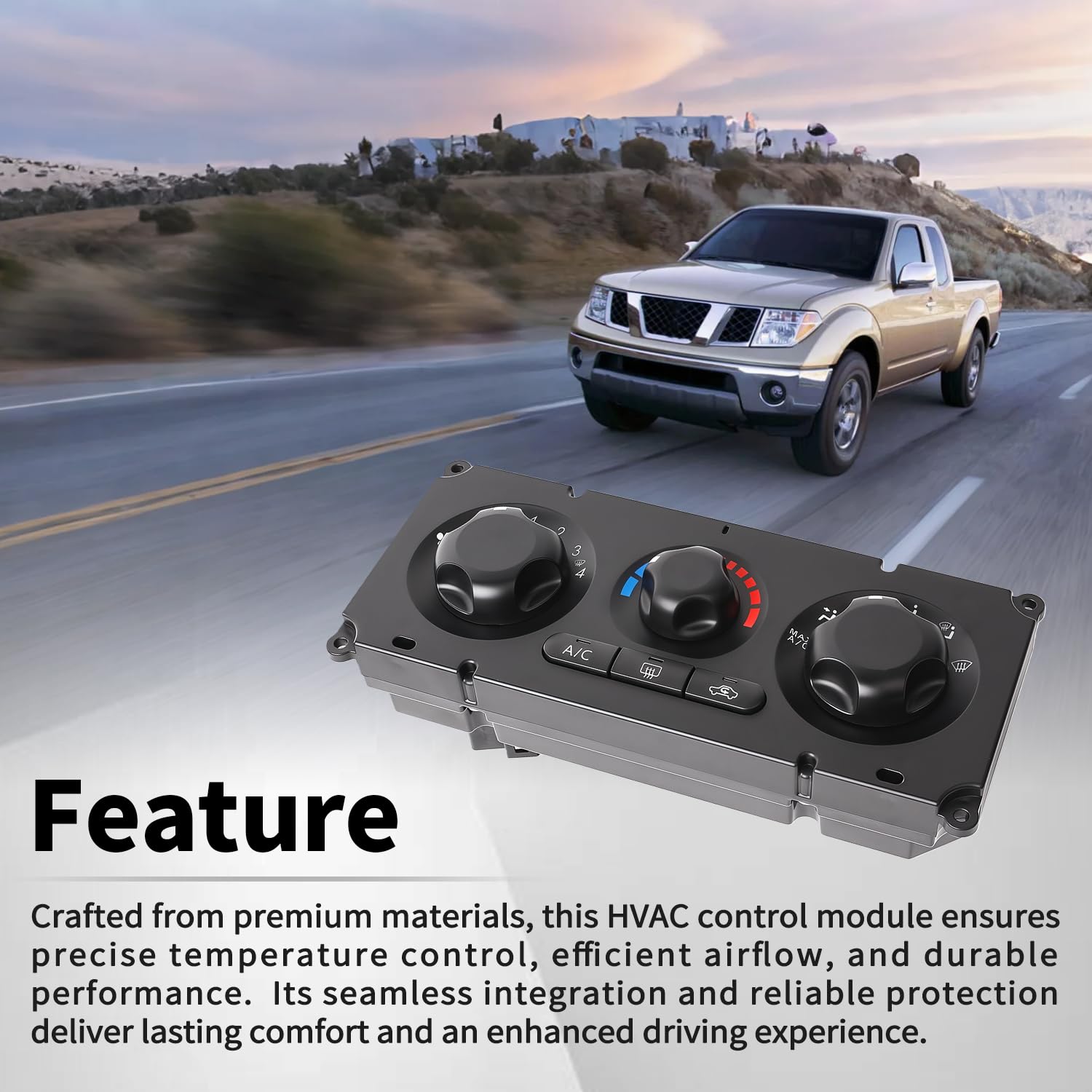 HVAC Control Module Climate Control Module Compatible with Nissan Frontier D40 2007-2012 Compatible with Nissan Navara 2007-2012 HVAC Air Conditioning Panel Unit Replaces 27510-JS60B 27510JS60B