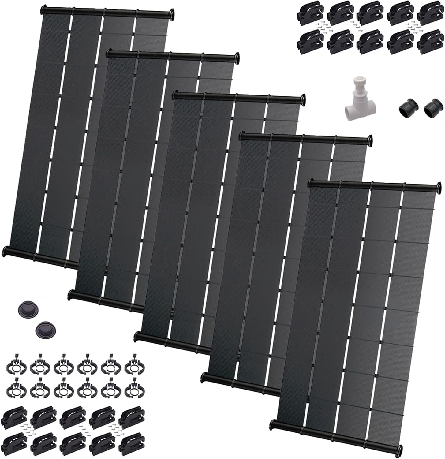 SunValue Ultimate Solar Pool Heater DIY Kit - Get The Most Out of Your Pool - Extend Your Swim Season & Pool Enjoyment (5-4'x12' Panels / 240 Square Feet)