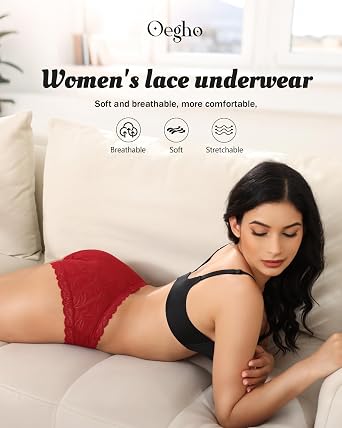 Lace Panties For Women Sexy Bikini Underwear Soft Stretch Cheeky