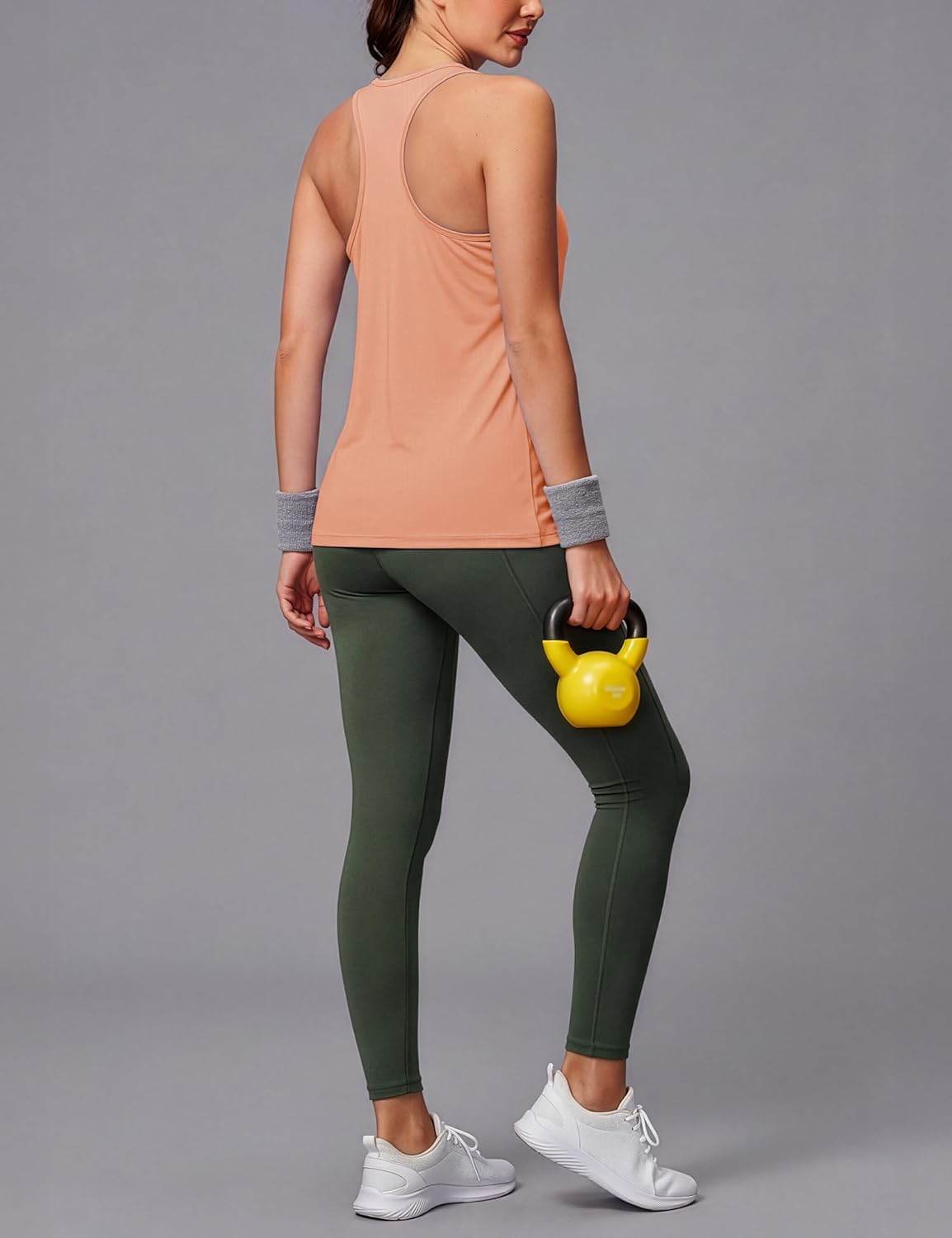 MAGCOMSEN Tank Top for Women Workout Racerback Sleeveless Racer Back Tops Athletic Yoga Running Gym Muscle Pilates Tank - Image 3