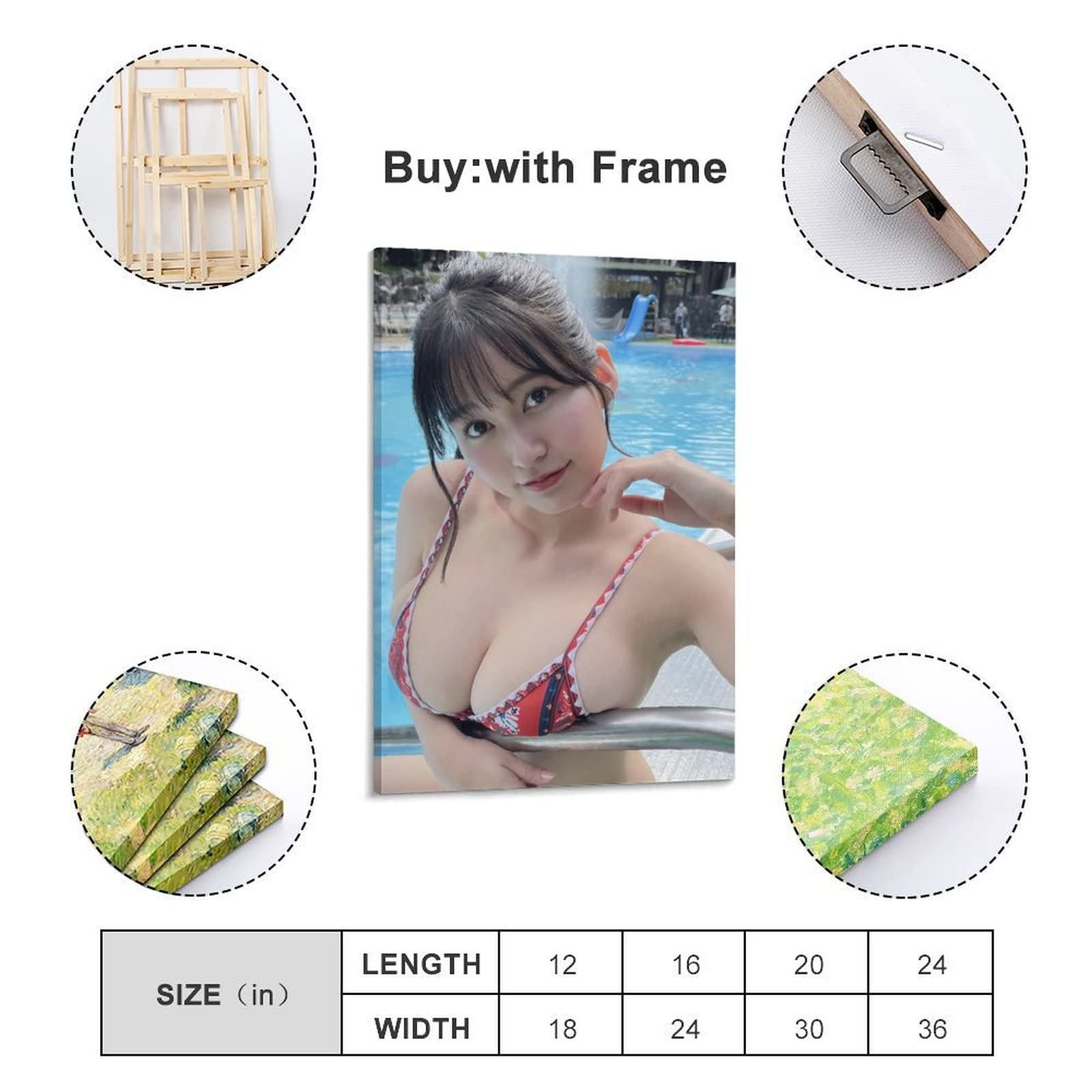 アイドル　キャンディーズ　ビキニ姿のポスター　木製　パネル　レア Amazon.co.jp: 未梨一花セクシー下着写真ビキニかわいいポスター壁飾り
