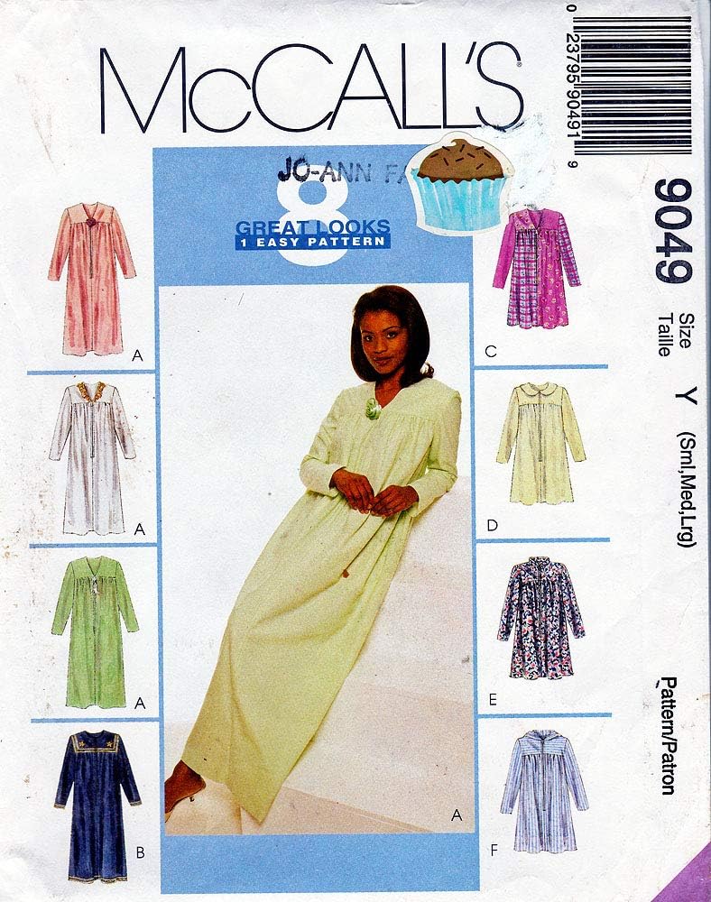 Amazon.com: McCall's Sewing Pattern 9049 c.1997 Misses Robe in Two ...