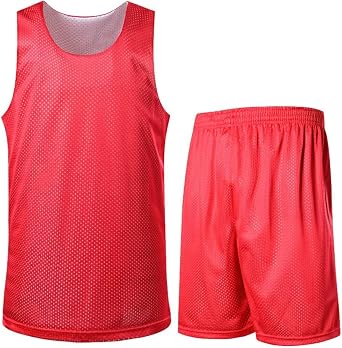 Mens Reversible Basketball Jersey Uniform Suit Blank Mensh Jersey Team Custom Basketball Shirts and Shorts