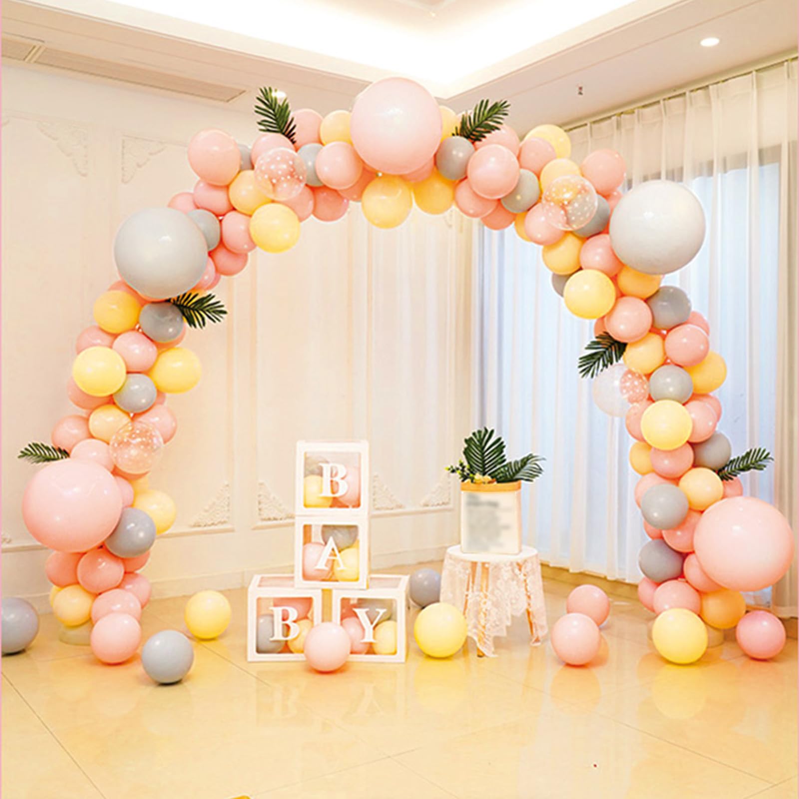 Ballonbogenständer, frei biegbar, 2,5 m - 1,5 m Faserstangen, Rahmen für Hochzeit, Geburtstag, Abschlussfeier, Party, Weihnachtsdekorationen